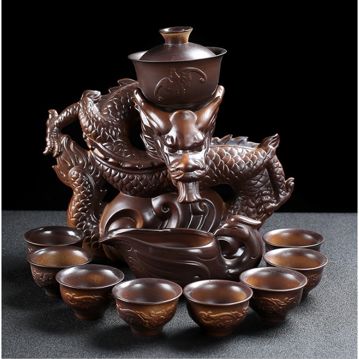 Bộ bình trà đất cao lanh và men tráng sứ Hinoki - Quà khai trương, tân gia, tặng sếp TSA-01