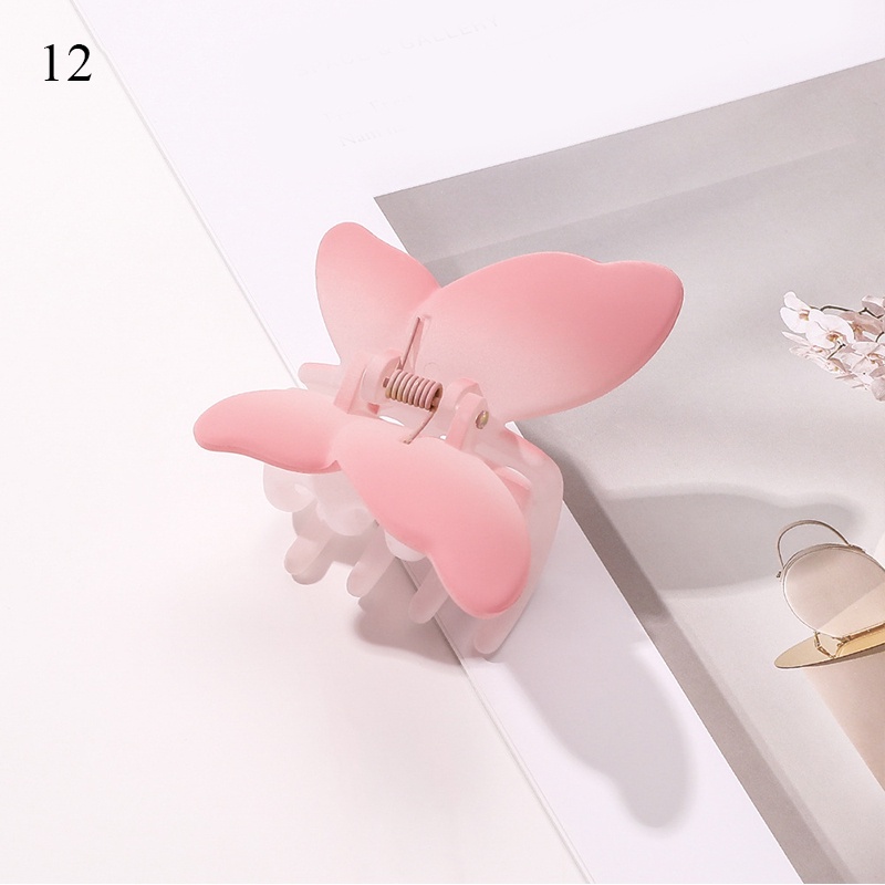 Kẹp Tóc Nhựa Màu Hồng Gradient Dễ Thương Dành Cho Nữ