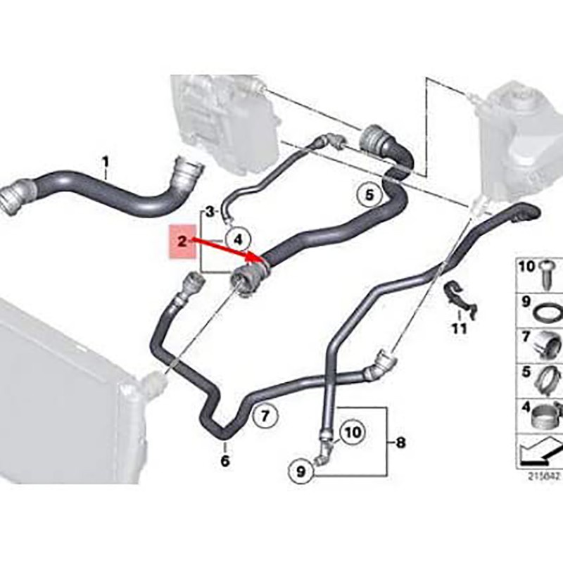 Ống Làm Mát Động Cơ Cho Bm-W 3 Series E90 E91 E92 Lci | BigBuy360 - bigbuy360.vn