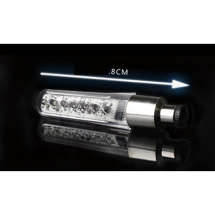 Đèn led chạy chữ gắn van xe máy xe đạp cảm ứng rung thông minh chống nước công nghệ độc đáo