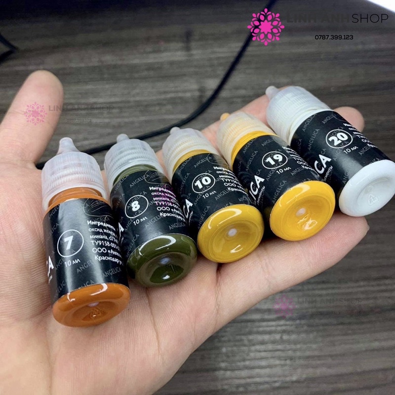 Mực ANGELICA Nga 5ML Mày Môi Mí Phun Xăm Thẩm Mỹ