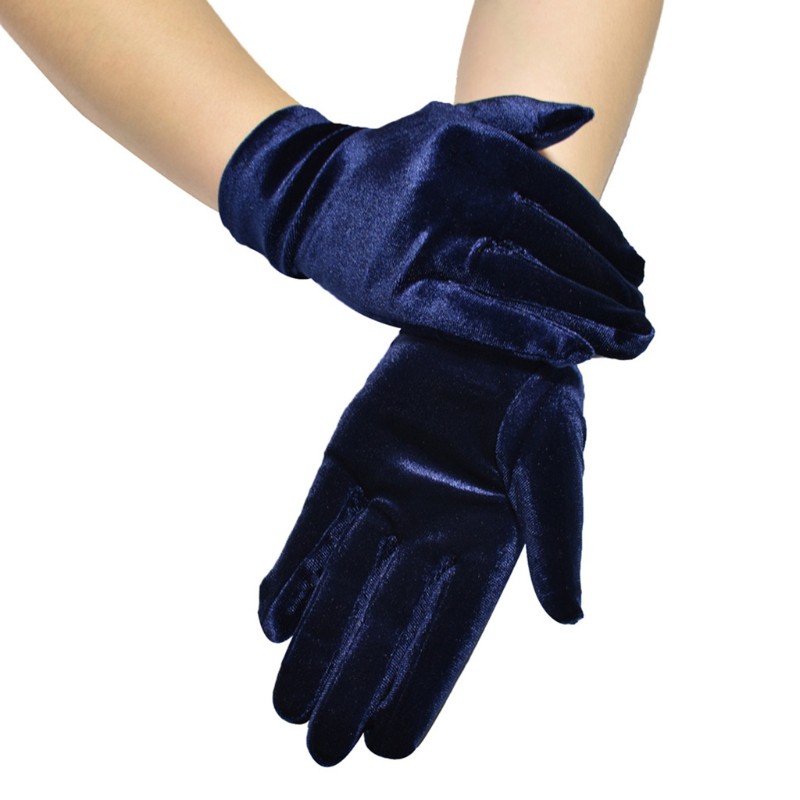 Găng Tay Nhung Màu Trơn Thời Trang Nữ Tính