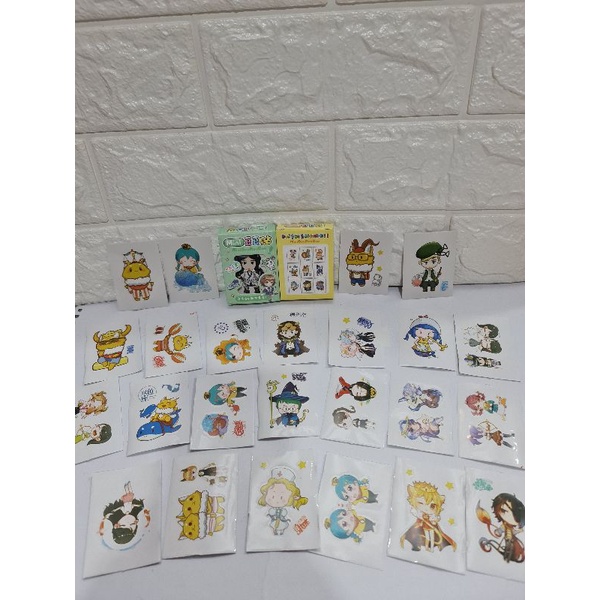 Hộp 24 tấm mini  sticker 12 cung hoàng đạo mã YS-886