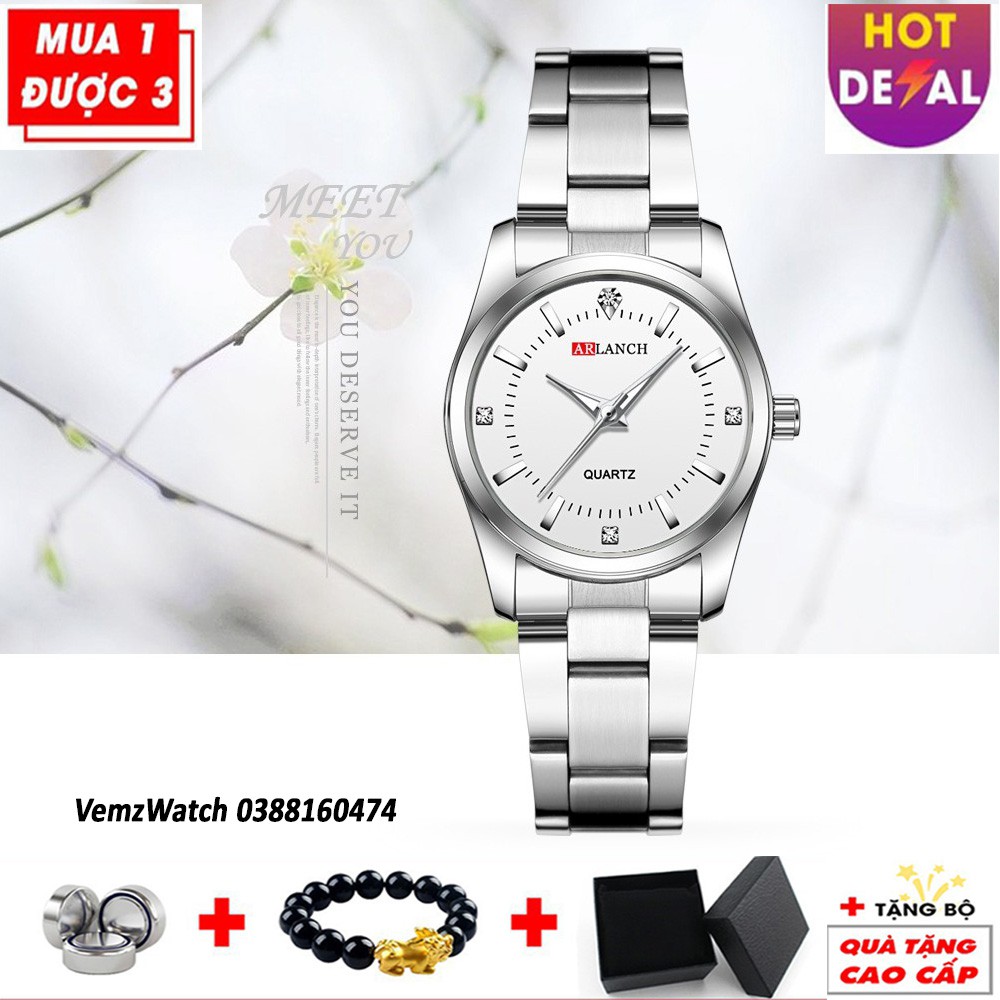 Đồng hồ Nữ Thời Trang Siêu Đẹp ARLANCH phong cách HÀN QUỐC kiểu dáng sang trọng mặt đính đá - ZWatches