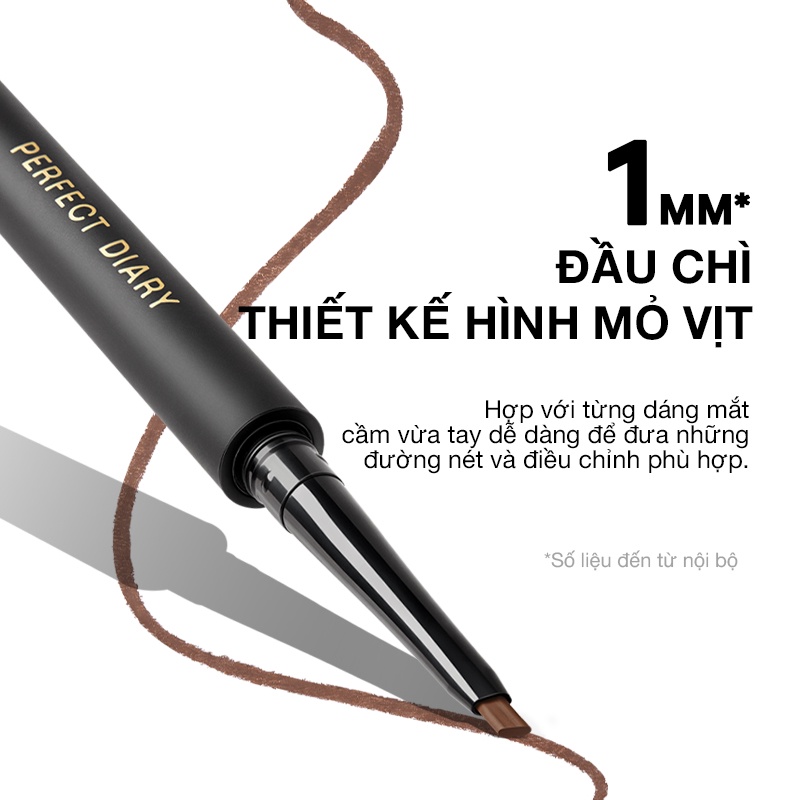 Bút kẻ mắt dạng gel PERFECT DIARY thiết kế chống thấm nước dễ kẻ đường nét siêu mảnh 0.05g