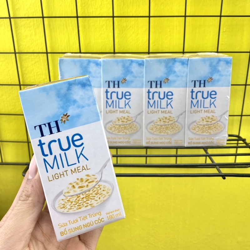 Sữa tươi tiệt trùng TH true MILK ngũ cốc Light Meal 180ml