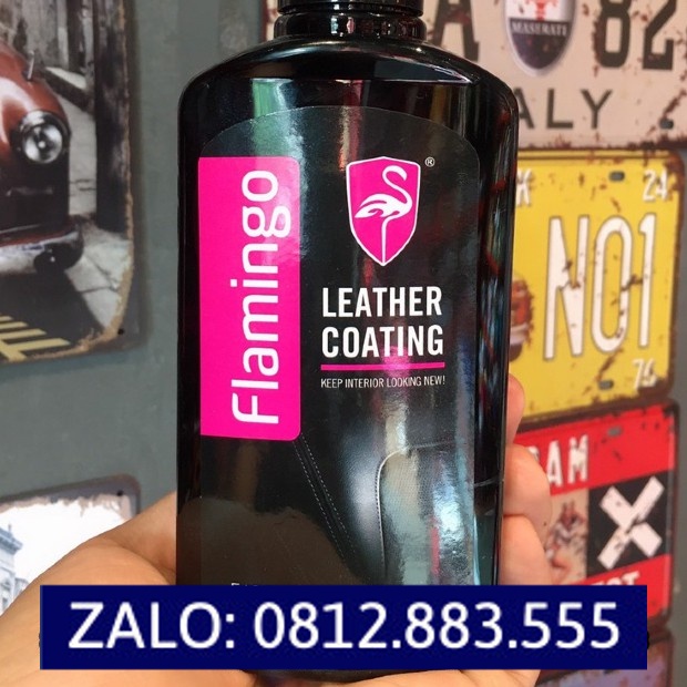 Dung dịch dưỡng ghế da, chống rạn nứt da Flamingo Leather Coating F136 300ml