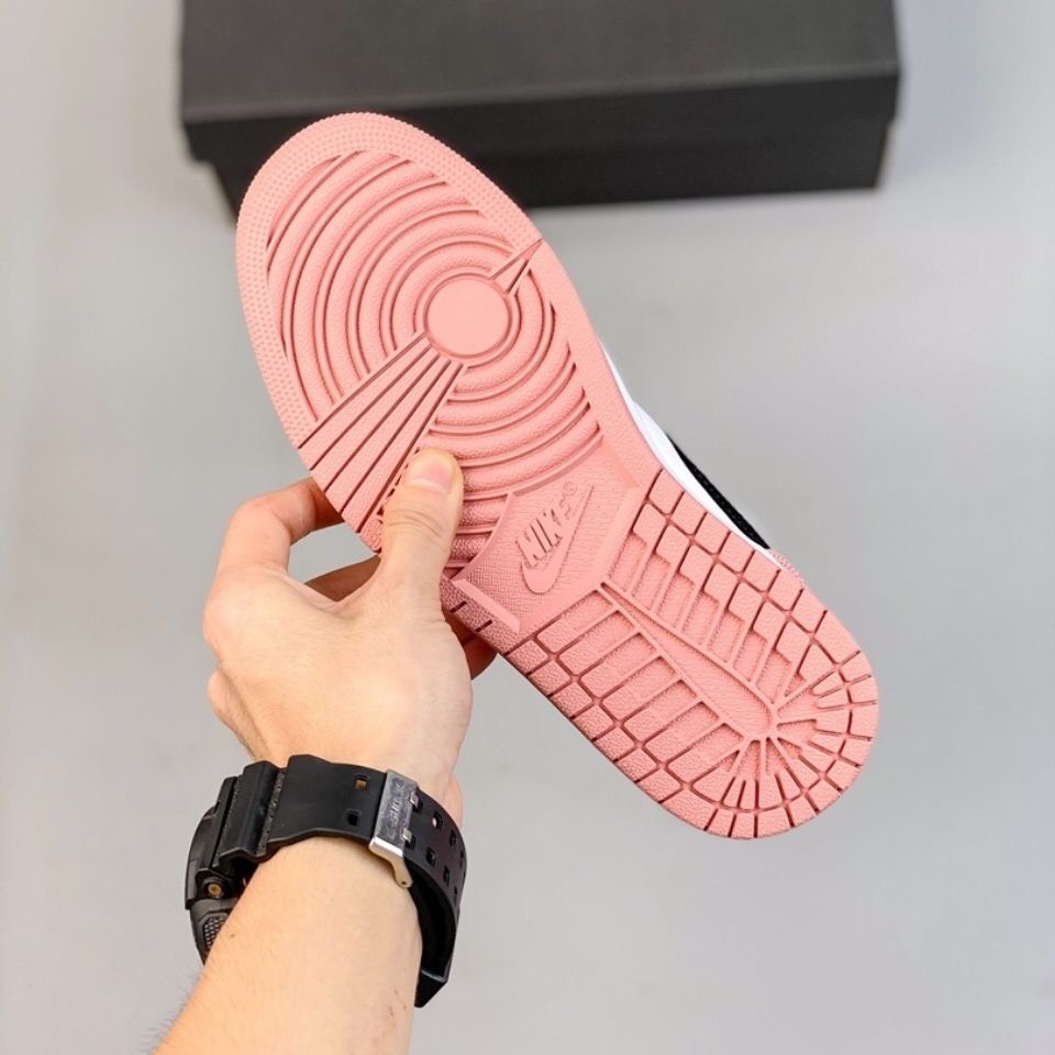 Giày thể thao JD1 Hồng cổ cao bản Cao Cấp Nhập Khẩu Jordan 1 JD Pink Black