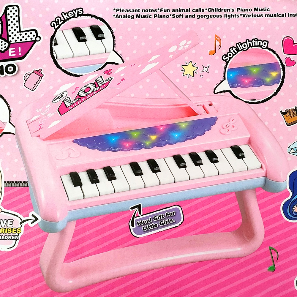 Hộp đàn piano pin 22F, có nắp, LOL