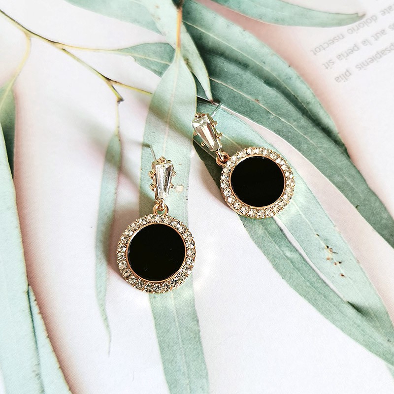 Bông tai tròn mạ bạc 925 kiểu dáng xinh xắn cho nữ