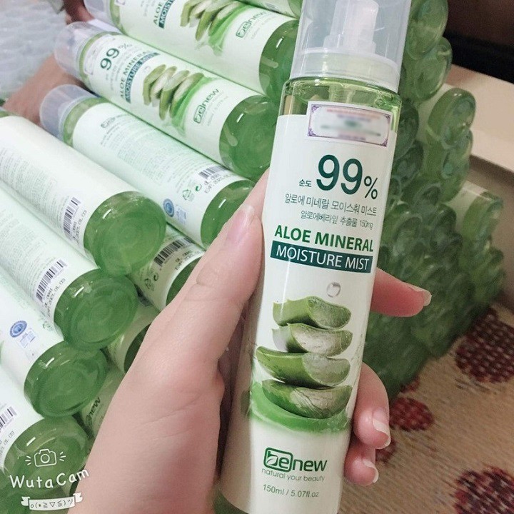 Xịt khoáng cao cấp Benew Aloe Mineral Moisture Mist nhập khẩu chính hãng Hàn Quốc 150ml