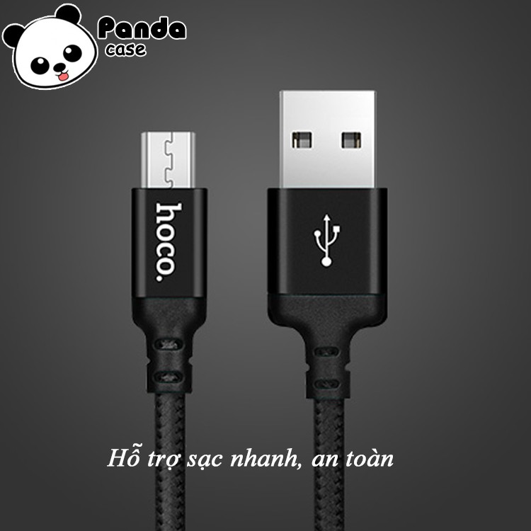 Dây Cáp Sạc Hoco X14 Micro USB Cable Chính Hãng Cho Samsung, Oppo, HTC,... bọc dù siêu bền