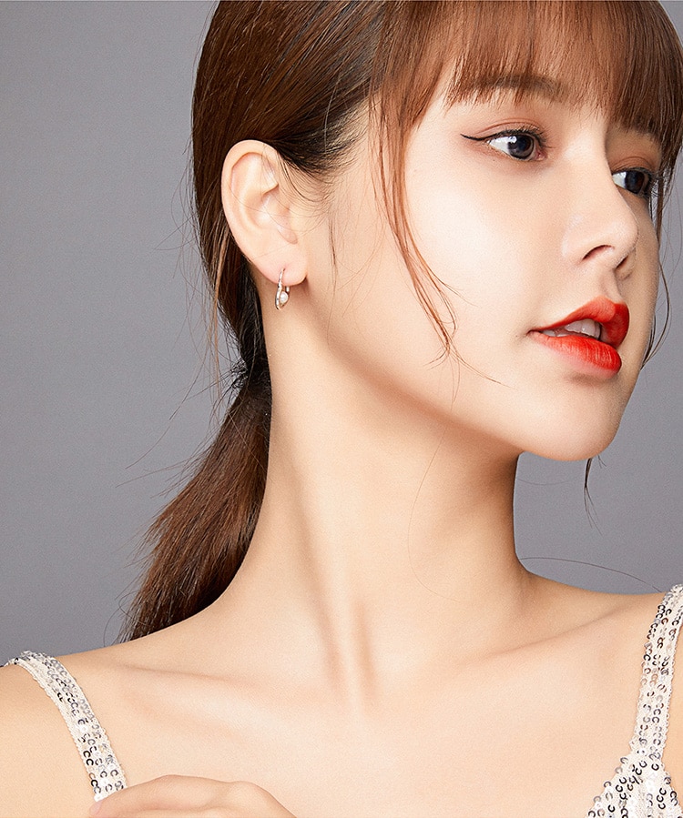 Khuyên Tai Nữ Bamoer Bijoux Brincos SCE938 Cao Cấp Trang Trí Hình Bàn Chân Thú Xinh Xấn Chất Liệu Bạc 925