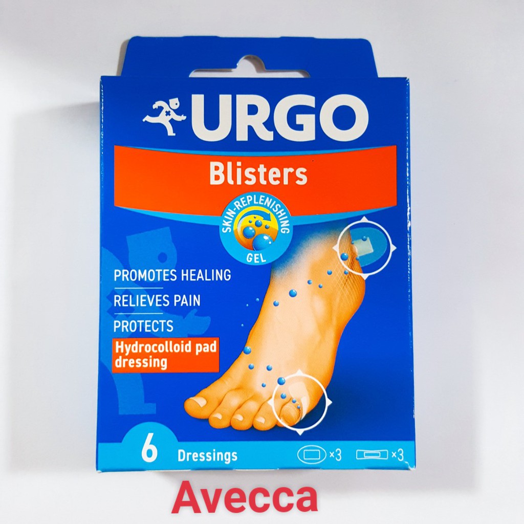 Băng Dán Cho Vết Phồng Rộp Urgo Hydrocollorid Pad Dressing Hộp 6 Miếng