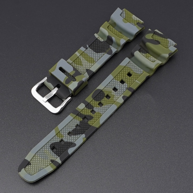 Dây Đeo Cao Su Họa Tiết Rằn Ri Cho Đồng Hồ Thông Minh AQ-S810W SG-W300H MRW200H AEQ110W AE1000W WS200H W800H W216H