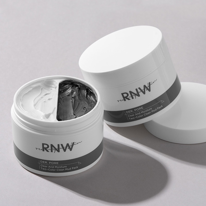 Rnw Mặt Nạ Bùn Đen Trắng Hai Lớp Làm Sạch Sâu Thu Nhỏ Lỗ Chân Lông Loại Bỏ Mụn Đầu Đen Và Đất Sét