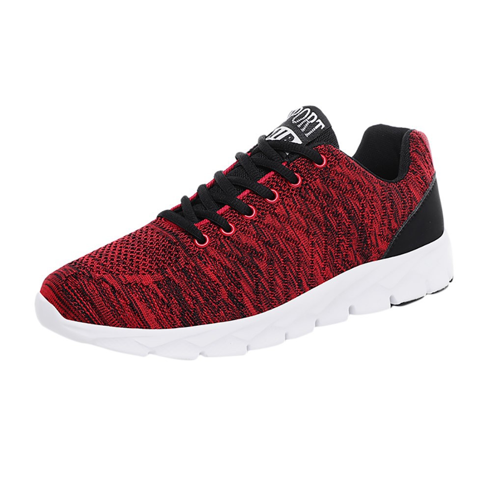 Fashion Men Sneakers Walking Casual Shoes Breathable Lace Up Shoes Running Shoes