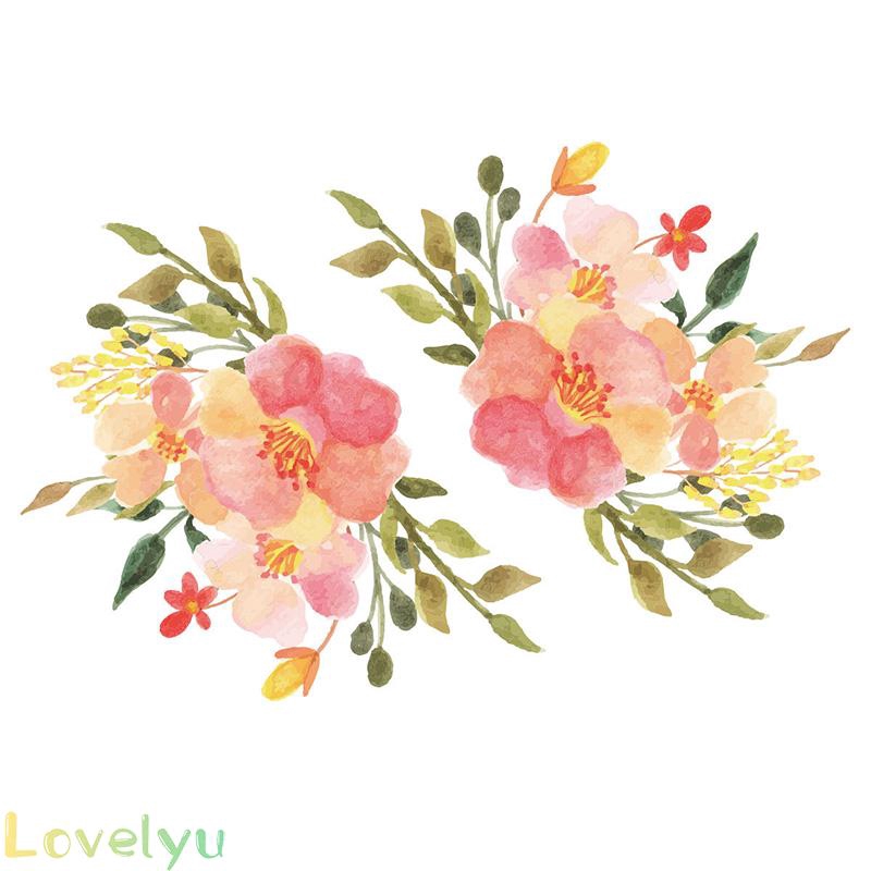 Sticker dán tường trang trí bằng PVC họa tiết hoa xinh xắn 20x30cm