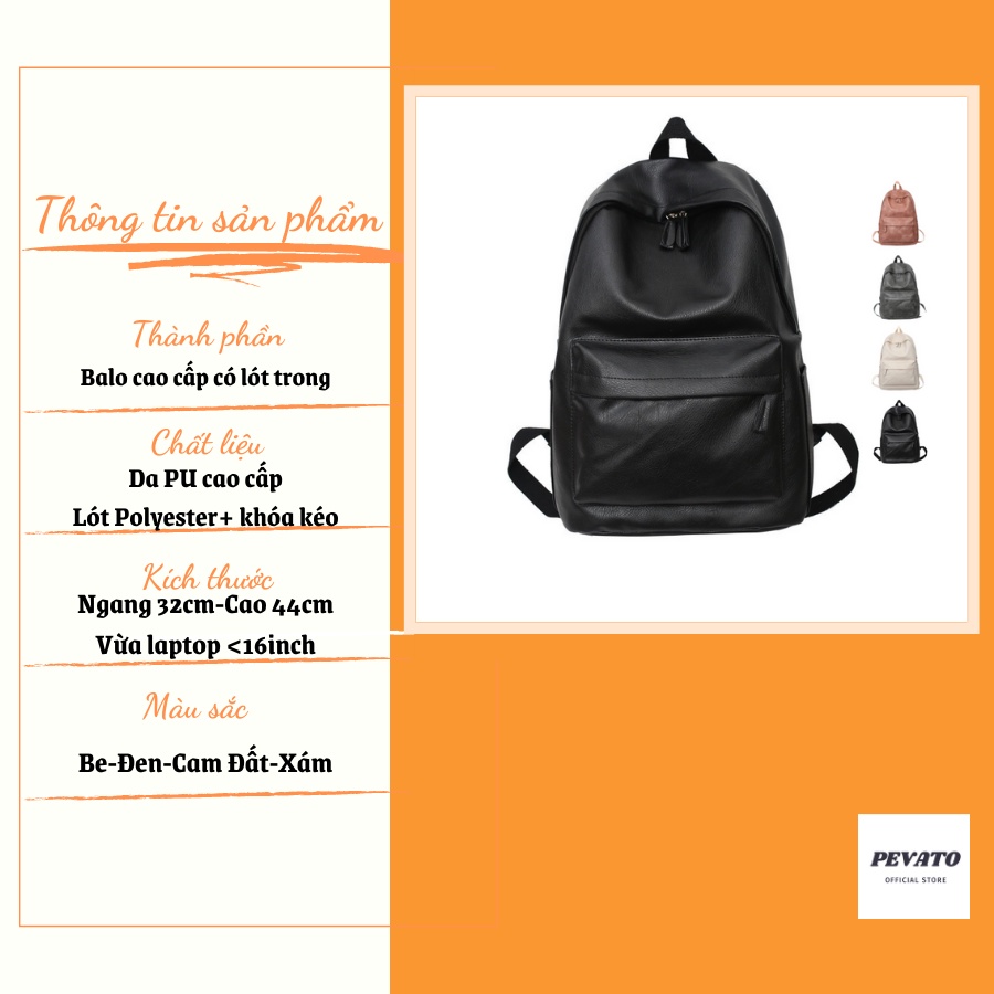 Balo Da 𝐂𝐚𝐨 𝐂𝐚̂́𝐩 Cặp Đi Học Đi Du Lịch Cá Tính Phong Cách Ulzzang Hàn Quốc BAA08