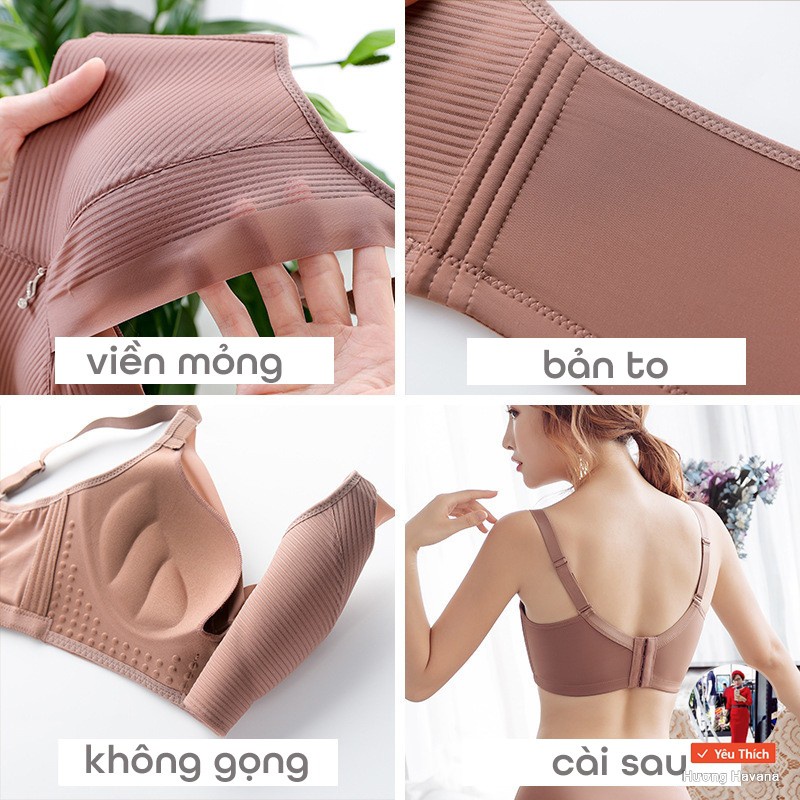 Áo lót nữ bản to không gọng đệm dày - áo ngực fullcup chống chảy sệ havana FLA23 | BigBuy360 - bigbuy360.vn
