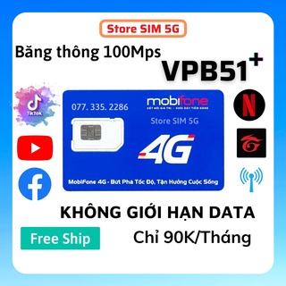 Sim 4g mobifone sim 4g mobifone max băng thông data không giới hạn data 10000gb/ngày. thay thế wi-fi tốt