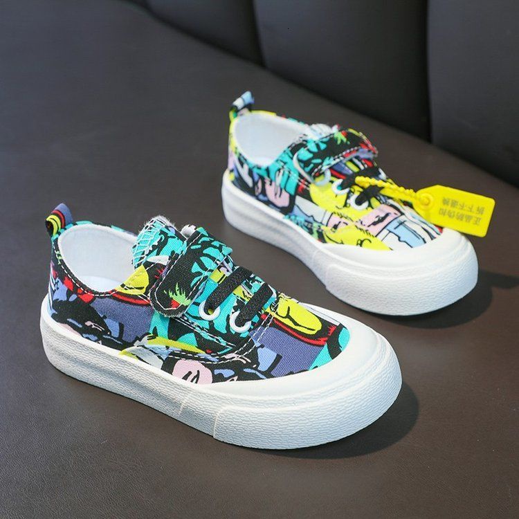 Giày Thể Thao In Họa Tiết graffiti Phong Cách Hàn Quốc Dành Cho Nam