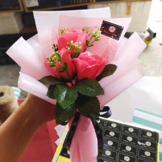 Bó hoa sáp 3 bông - chọn màu (mua combo 5 bó có link dưới)