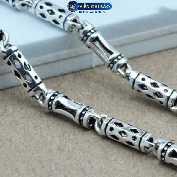 Dây chuyền bạc nam Caro đốt trúc chất liệu bạc Thái 925 trẻ trung khỏe khoắn thương hiệu Viễn Chí Bảo D100063
