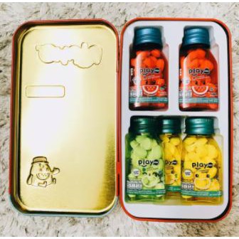 Hộp kẹo the Playmore 110g 3 màu Vàng, Xanh, Đỏ