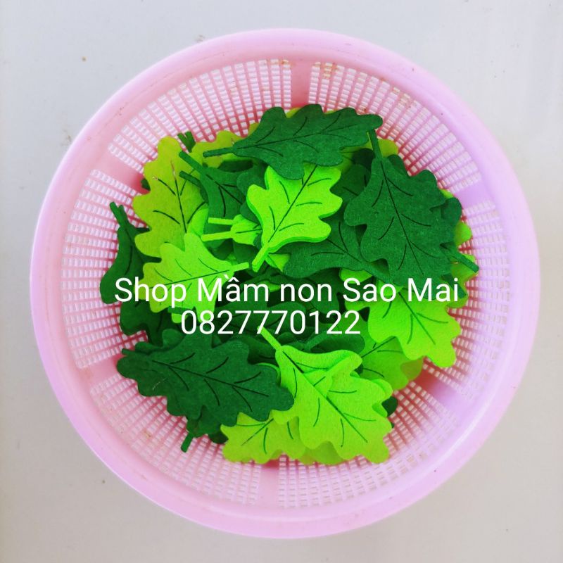 Túi 20 lá vải nỉ 8x4.5cm mầm non