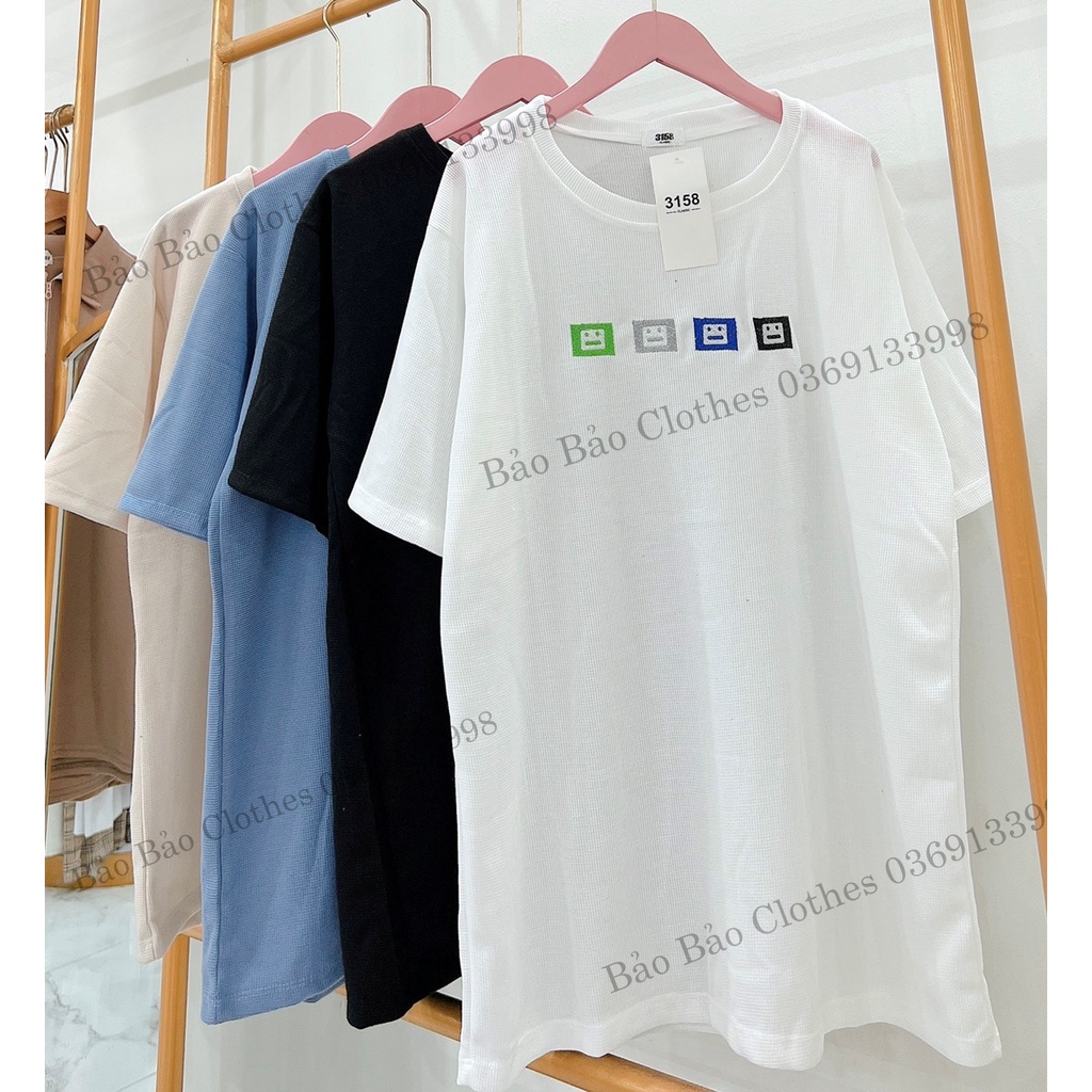 Áo Thun Nam Nữ  Chất Tổ Ong Hàn Quốc Mặt Cười  Vải Dày Mịn Thoáng Mát Thiết Kế Thời Trang Kiểu Dáng Năng Động Trẻ Trung