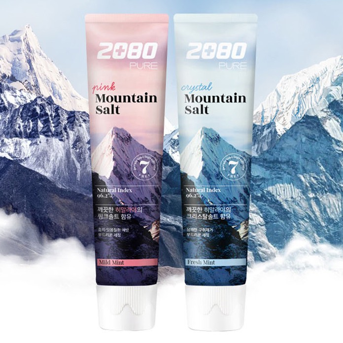 Kem đáng răng 2080 chống ê buốt, chắc răng tinh chất muối Hàn Quốc 160g - Tuýp hồng