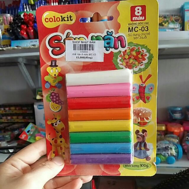 Đất nặn học sinh 8 màu