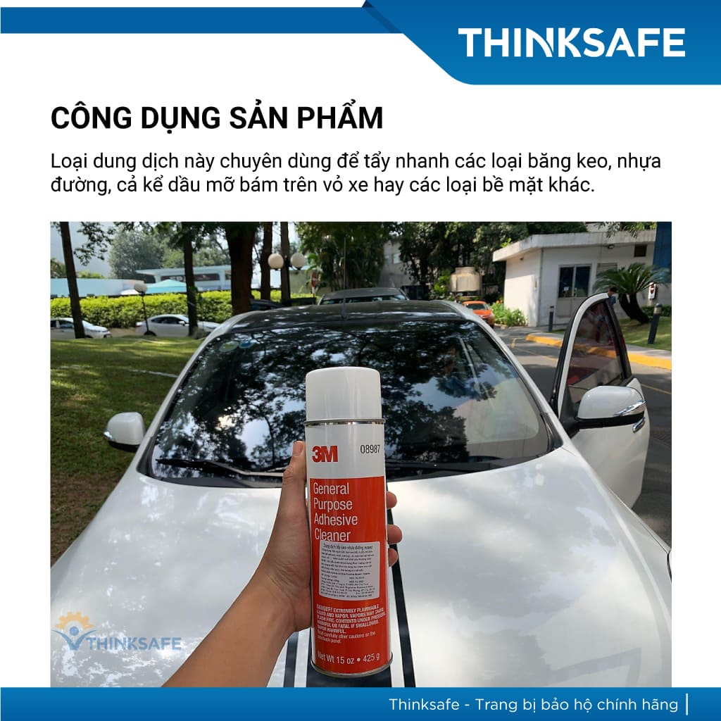 Dung dịch tẩy keo nhựa đường 3M 08987 chất tẩy rửa đa năng vết keo, băng keo, nhựa đường, dầu mỡ - THINKSAFE