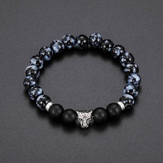Vòng tay đá mix charm bạc