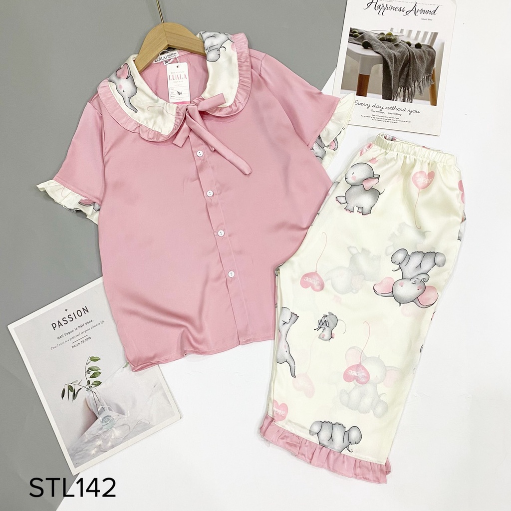 Đồ Bộ Pijama - Bộ Ngủ Hoạ Tiết Cộc Lửng Chuẩn Đẹp