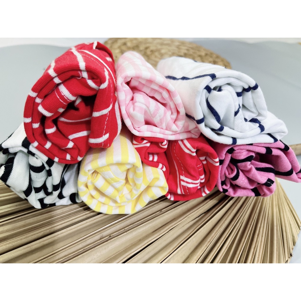 Áo kẻ sọc MINKY siêu mịn mát-áo thun cotton sọc bé trai bé gái