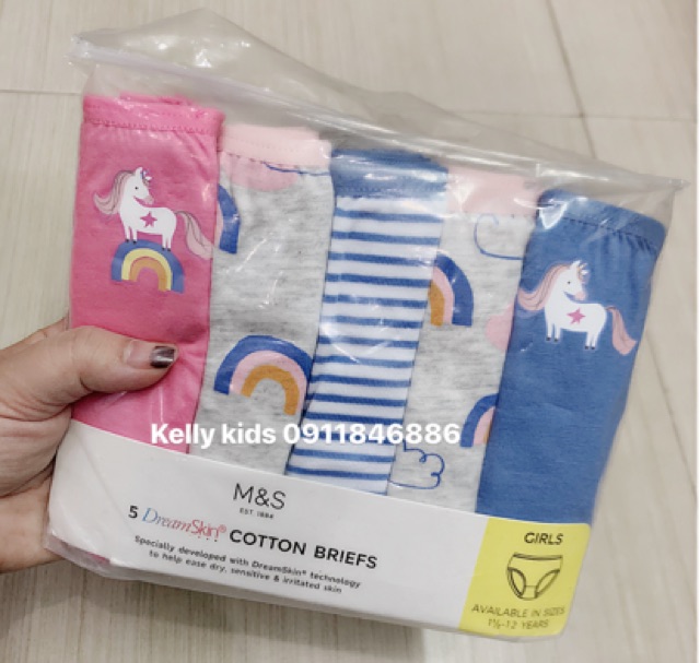 Set 3,5 quần chip bé gái