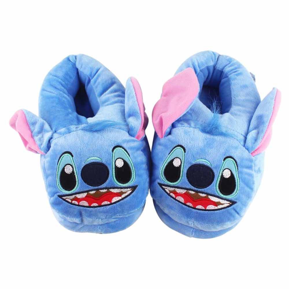 Dép Bông Đi Trong Nhà Hình lilo & stitch Hoạt Hình 28cm Giữ Ấm Mùa Đông Cho Nam Nữ