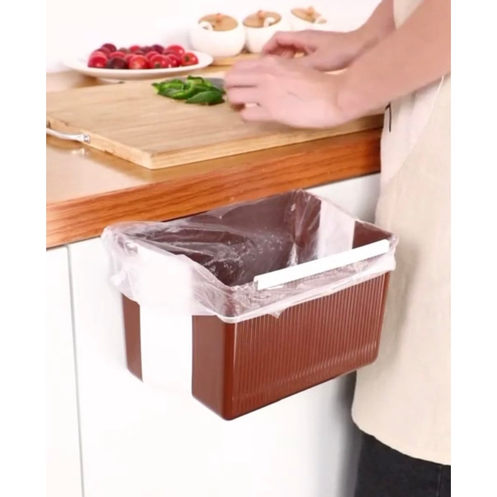 Thùng Rác Gấp Gọn Thông Minh Treo Cạnh Tủ Tiện Lợi