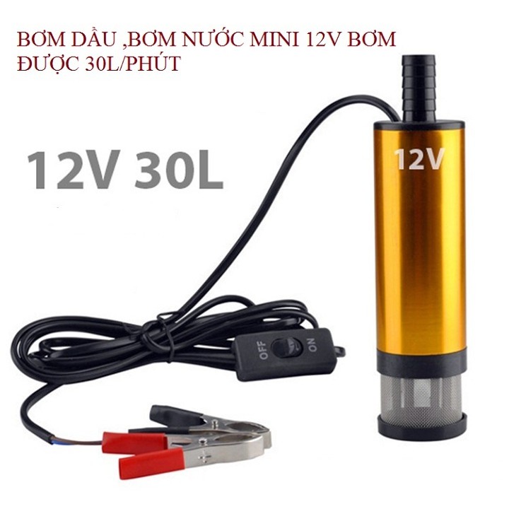 bơm nước mini 12V - máy bơm dầu ,hút dầu,xăng mini 12V