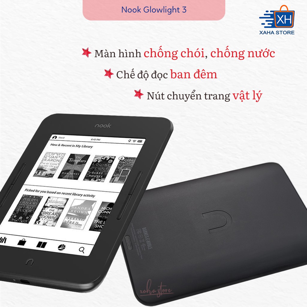 Máy đọc sách Nook Glowlight 3 - New 100%, nguyên seal / refurbished - Chính hãng Barnes & Noble | WebRaoVat - webraovat.net.vn