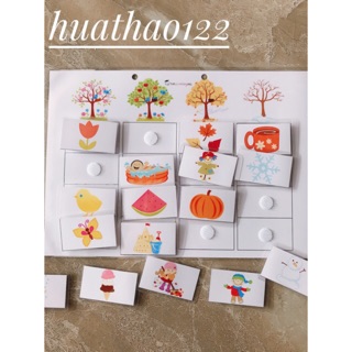 Học liệu cho bé: Phân loại bốn mùa Xuân hạ thu đông