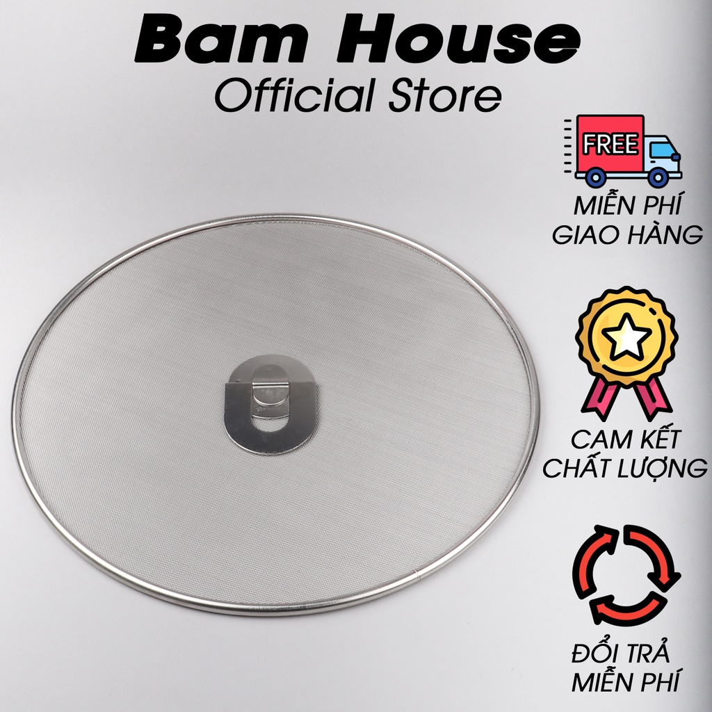 Nắp lưới đậy chảo chống văng dầu mỡ inox Bam House loại lớn 29cm cao cấp NV01 - Gia dụng bếp