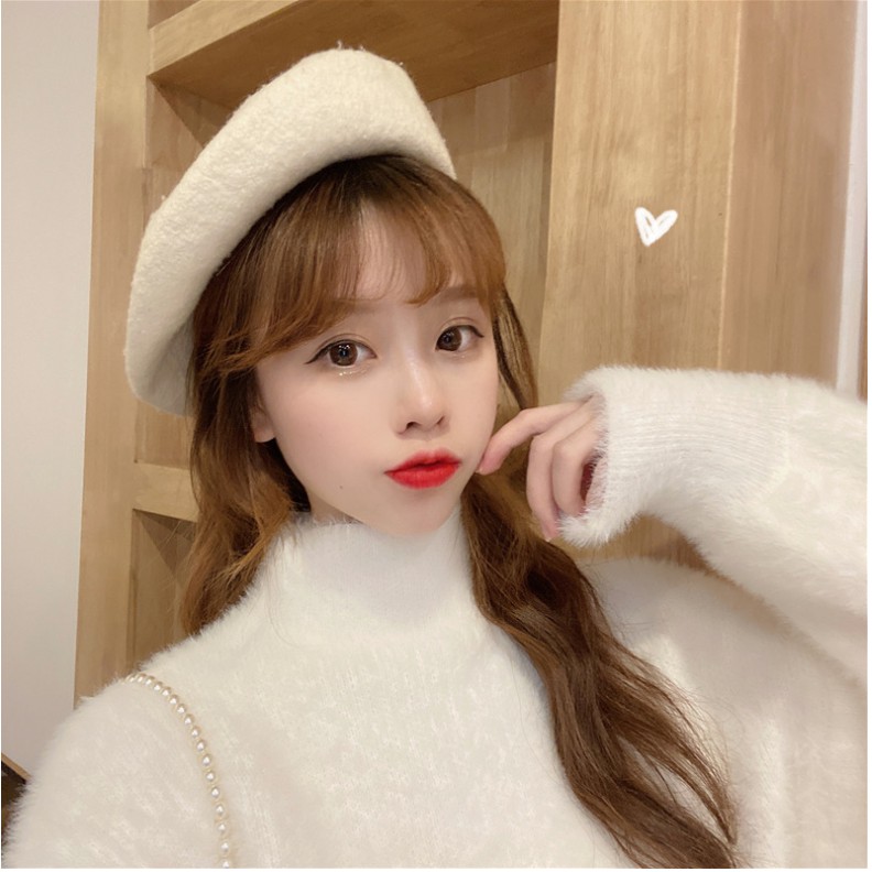 Áo Len Nữ,Áo Len Nữ Lông Chồn,Áo Len Nữ Tay Bồng Hàng QC[Xả Lỗ | BigBuy360 - bigbuy360.vn