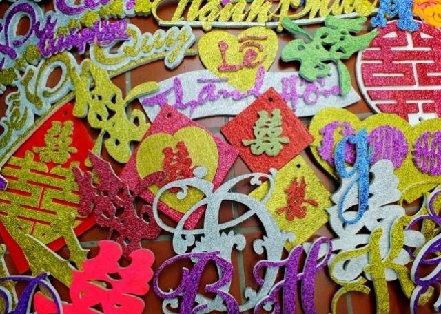 Kim Tuyến Trang Trí Chữ 100gr Loại Vừa