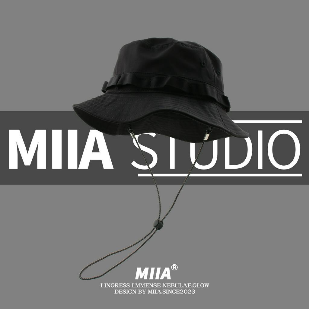 Mũ Bucket Dây Rút Bằng Nhung Kẻ Màu Sắc Tương Phản Phong Cách Nhật Bản Cho Nam