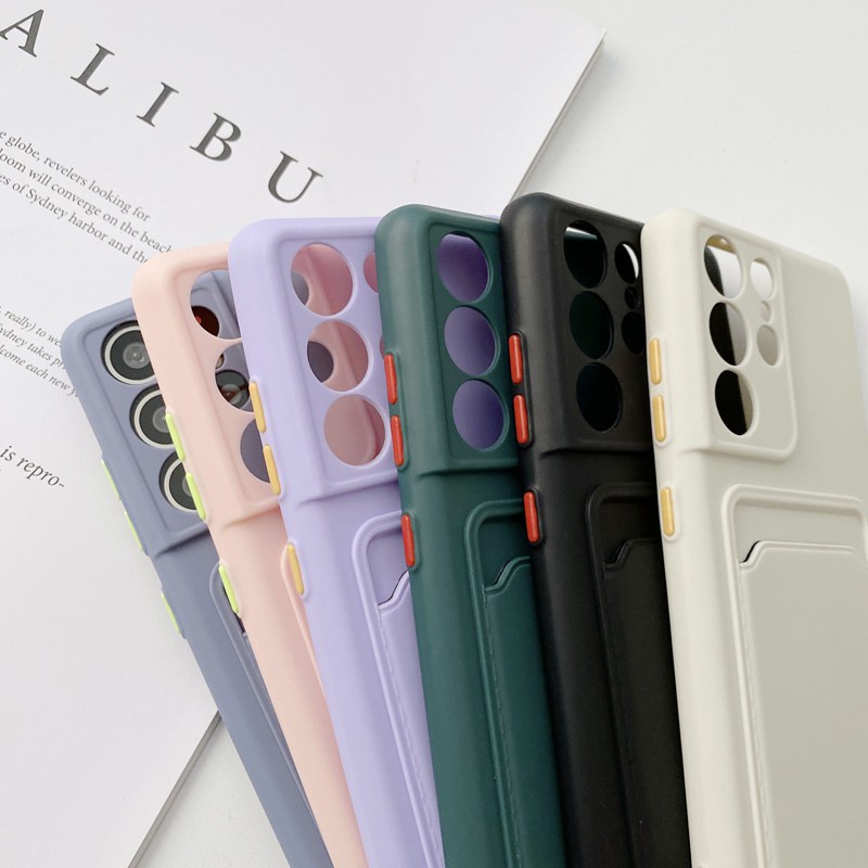 Ốp điện thoại Koosuk cho Samsung Galaxy A72 A52 A32 A12 M12 A42 4G 5G bằng silicon có ví mềm mại