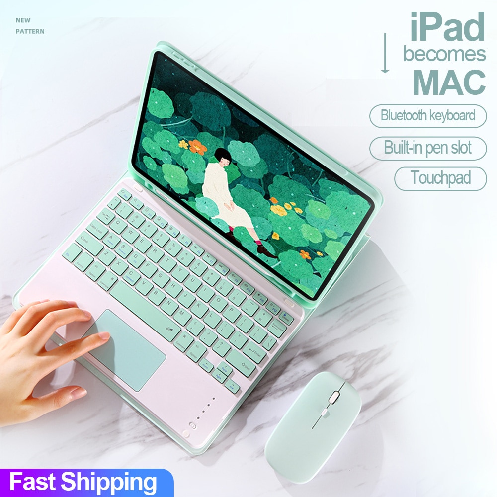 Bàn Phím Cảm Ứng Cho Ipad Pro 9.7 10.5 11 Air 2 3 4 10.9 10.2 2020 8th 2019 7th 6th