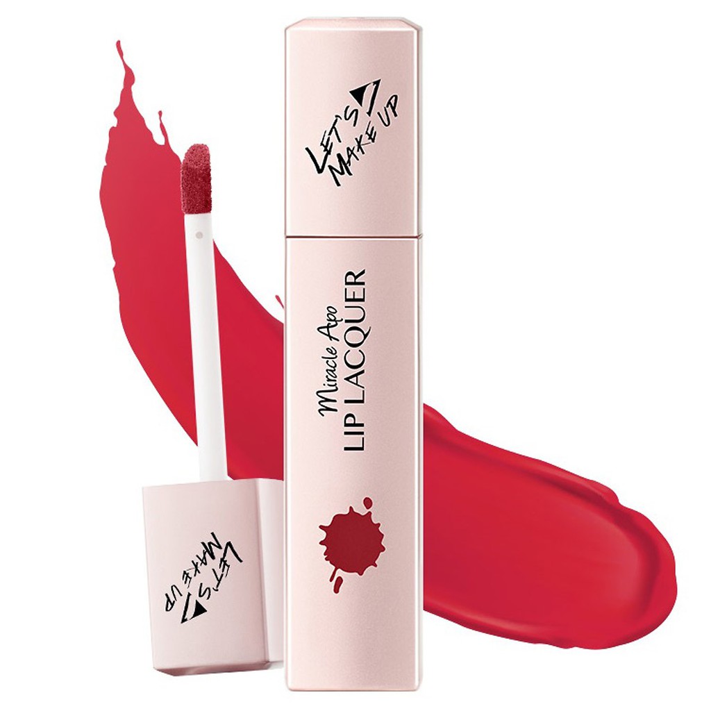 Son Kem Lì Miracle Apo Lip Lacquer Matte Holiday Collection Đỏ Ruby (3ml)